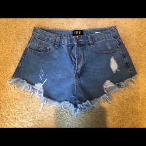 Distressed cut off shorts